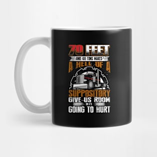 70Ft 40 Tons Big Wheel Trailer Suppository Truck Driver Mug